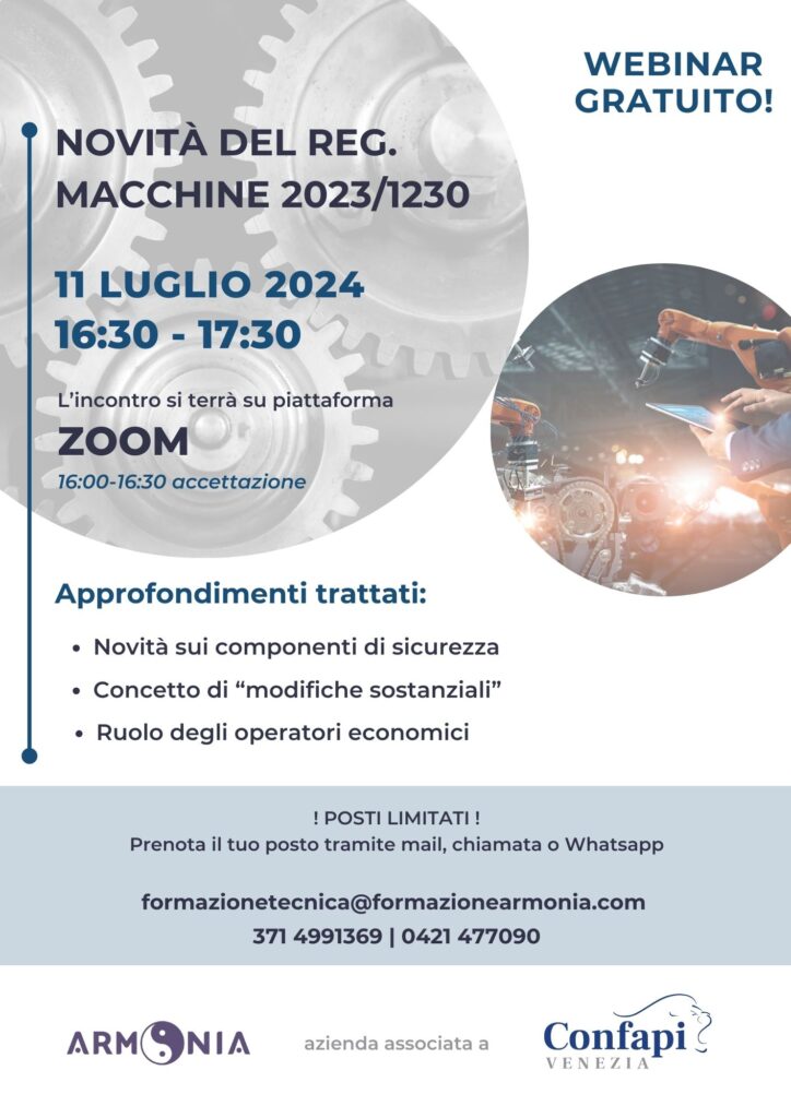 Webinar 1107 - reg. macchine